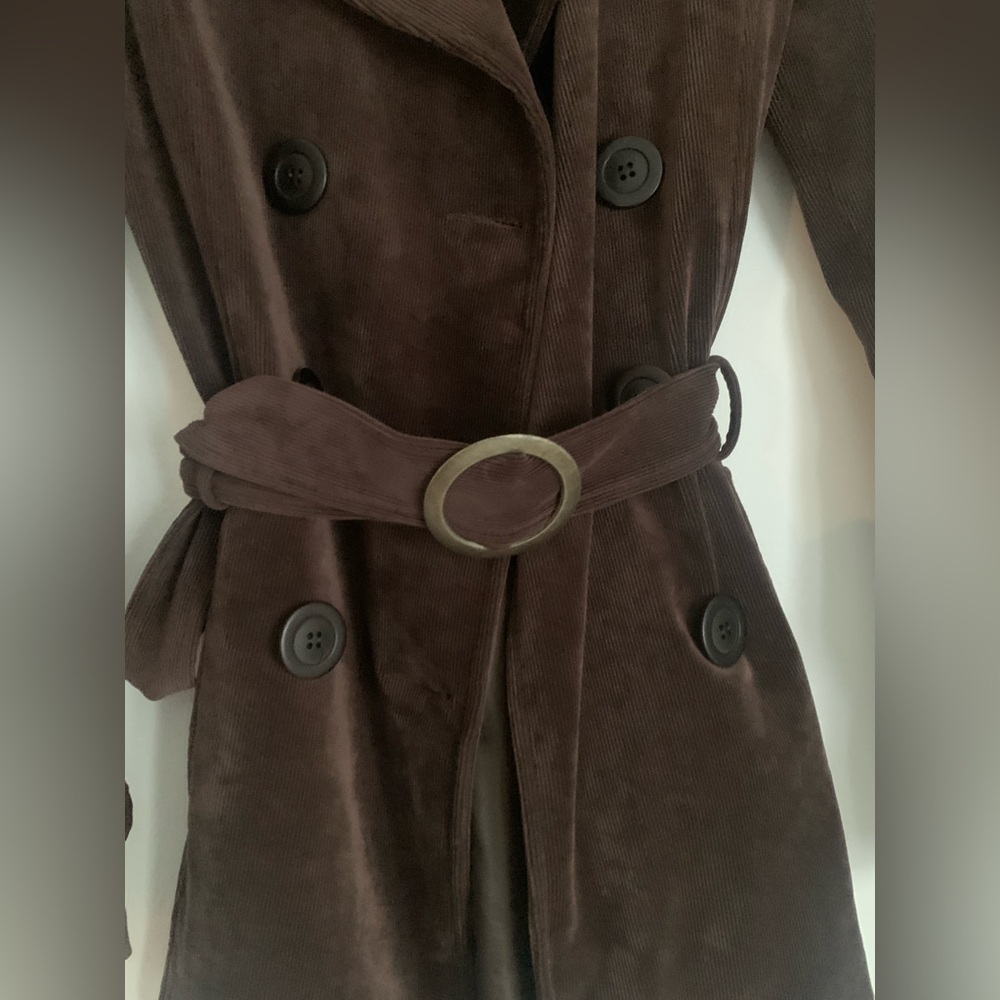 Brown corduroy spring coat - Picture 2 of 5